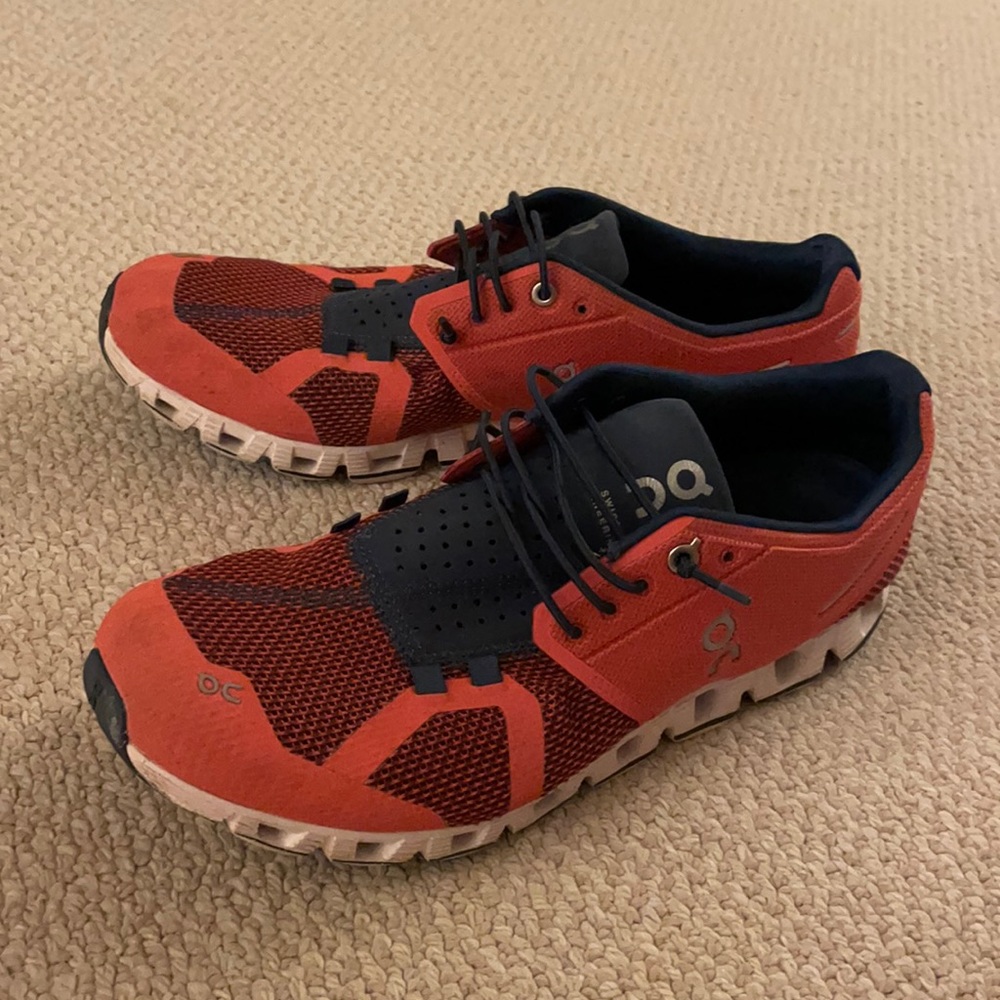 Navy and red (dark pink) on cloud womens shoes